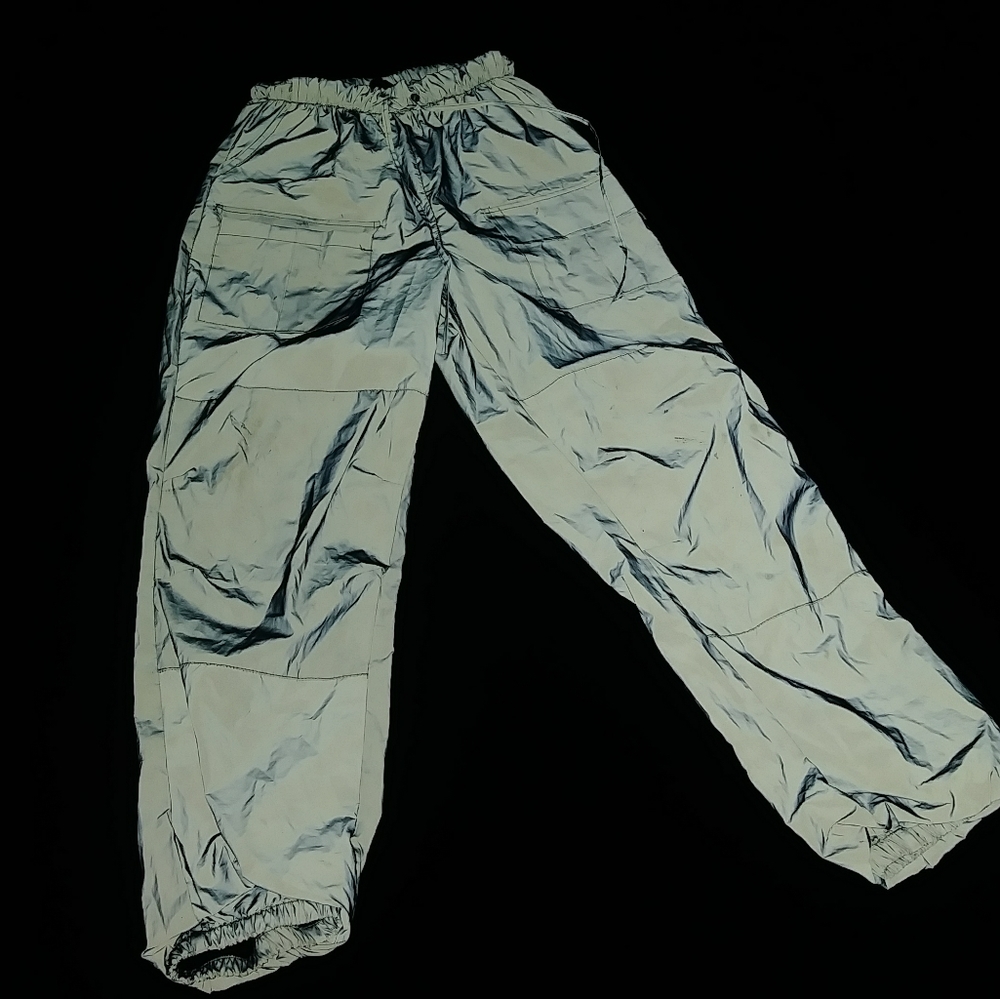 Disco Hot & Delicious reflective cargo run rave festival track jogging pants